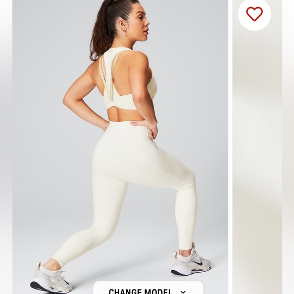 NWOT Fabletics White Define PowerHold® High-Waisted Legging - Picture 3 of 5